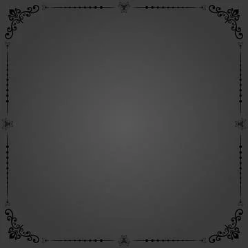 Floral Fine Frame Stock Illustration
