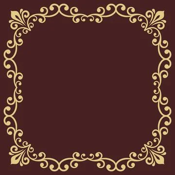 Floral Fine Frame Stock Illustration