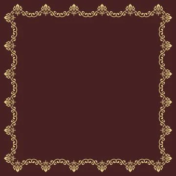 Floral Fine Frame Stock Illustration