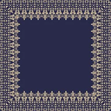 Floral Fine Frame Stock Illustration