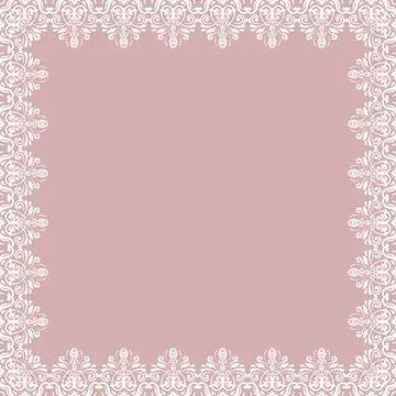 Floral Fine Frame Stock Illustration