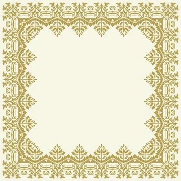 Floral Fine Frame Stock Illustration