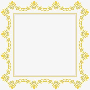 Floral Fine Frame Stock Illustration