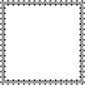Floral Fine Frame Stock Illustration