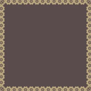 Floral Fine Frame Stock Illustration