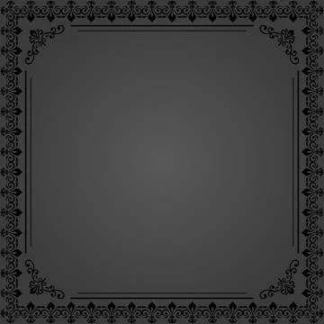 Floral Fine Frame Stock Illustration