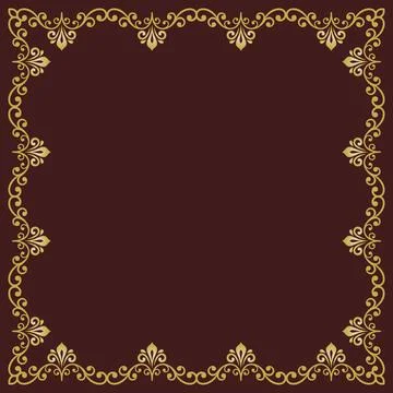 Floral Fine Frame Stock Illustration