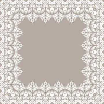 Floral Fine Frame Stock Illustration