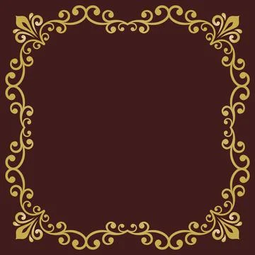 Floral Fine Frame Illustrazione stock