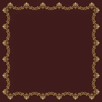 Floral Fine Frame Stock Illustration