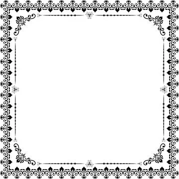 Floral Fine Frame Illustrazione stock