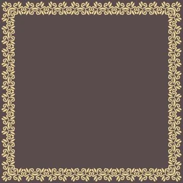 Floral Fine Frame Stock Illustration