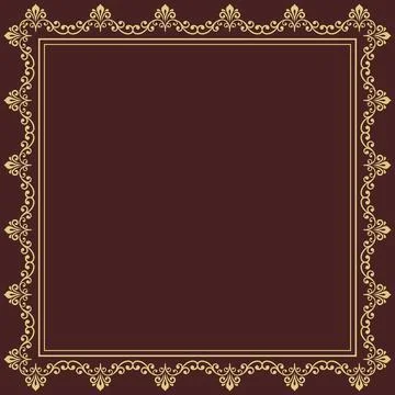 Floral Fine Frame Stock Illustration