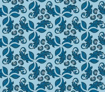 Floral Fine Seamless Pattern Stock Illustration