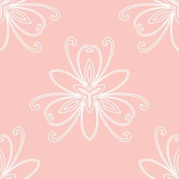 Floral Fine Seamless Pattern Stock Illustration