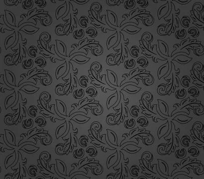 Floral Fine Seamless Pattern Stock Illustration