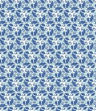 Floral Fine Seamless Pattern Stock Illustration