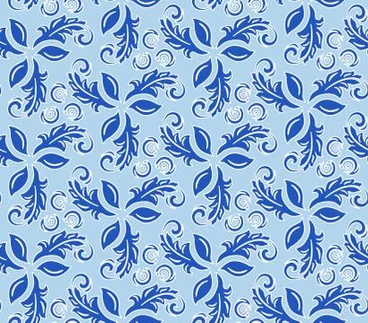 Floral Fine Seamless Pattern Stock Illustration