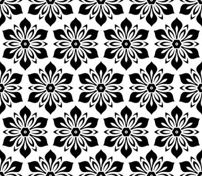 Floral Fine Seamless Pattern Stock Illustration