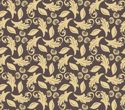 Floral Fine Seamless Pattern Stock Illustration