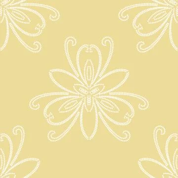 Floral Fine Seamless Pattern Stock Illustration