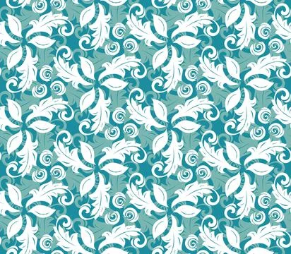 Floral Fine Seamless Pattern Stock Illustration