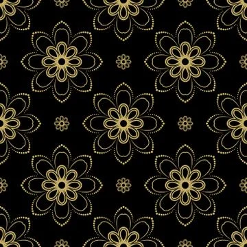 Floral Fine Seamless Vector Pattern Stock Illustration