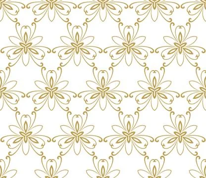 Floral Fine Seamless Vector Pattern Stock Illustration