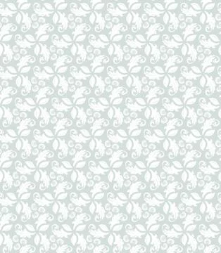 Floral Fine Seamless Vector Pattern Stock Illustration