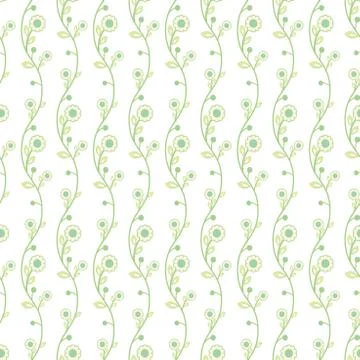 Floral Fine Seamless Vector Pattern Stock Illustration