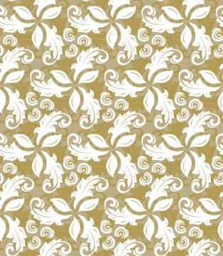 Floral Fine Seamless Vector Pattern Stock Illustration