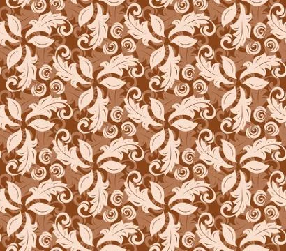 Floral Fine Seamless Vector Pattern Stock Illustration