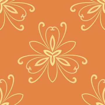 Floral Fine Seamless Vector Pattern Stock Illustration