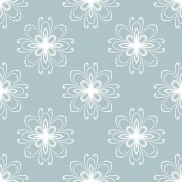 Floral Fine Seamless Vector Pattern Stock Illustration