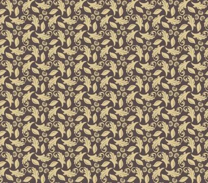 Floral Fine Seamless Vector Pattern Illustrazione stock