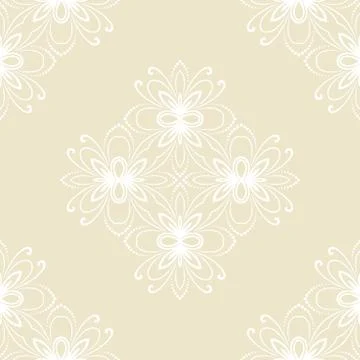 Floral Fine Seamless Vector Pattern Stock Illustration