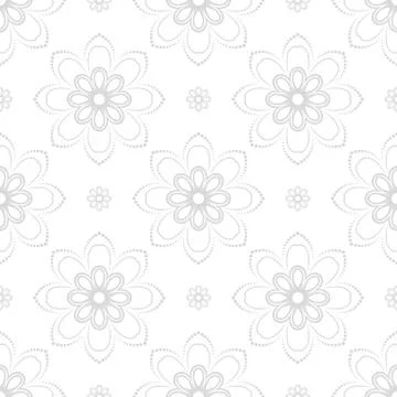 Floral Fine Seamless Vector Pattern Stock Illustration