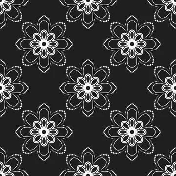 Floral Fine Seamless Vector Pattern Stock Illustration