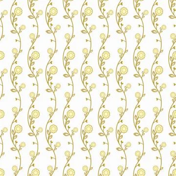 Floral Fine Seamless Vector Pattern Stock Illustration