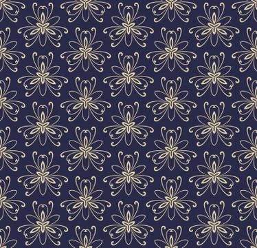 Floral Fine Seamless Vector Pattern Stock Illustration
