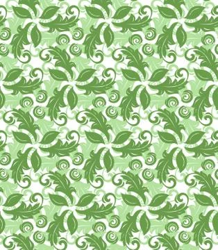 Floral Fine Seamless Vector Pattern Stock Illustration