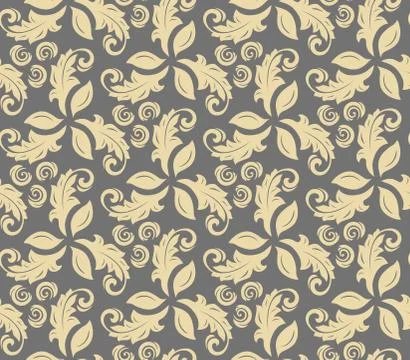 Floral Fine Seamless Vector Pattern Stock Illustration