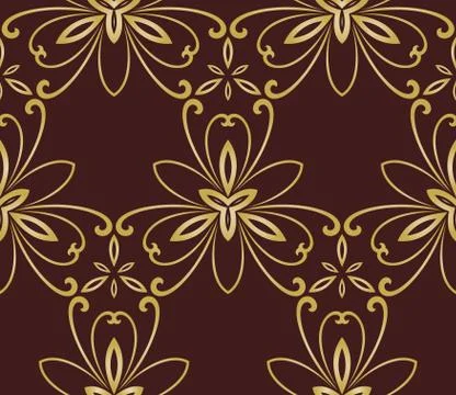 Floral Fine Seamless Vector Pattern Stock Illustration