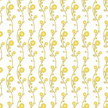 Floral Fine Seamless Vector Pattern Stock Illustration