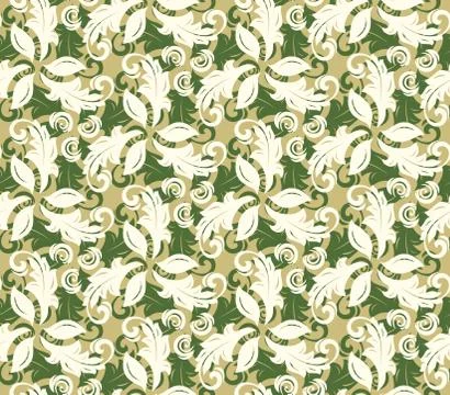 Floral Fine Seamless Vector Pattern Stock Illustration