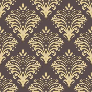 Floral Fine Seamless Vector Pattern Stock Illustration
