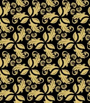 Floral Fine Seamless Vector Pattern Stock Illustration