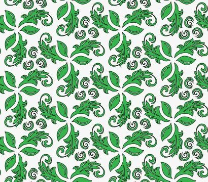 Floral Fine Seamless Vector Pattern Stock Illustration