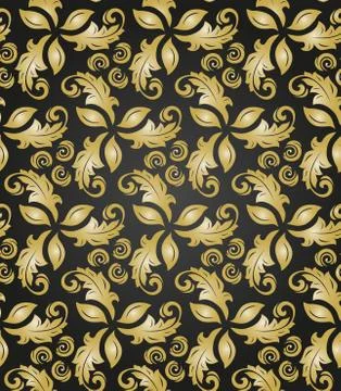 Floral Fine Seamless Vector Pattern Stock Illustration