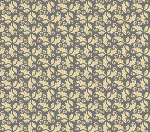 Floral Fine Seamless Vector Pattern Stock Illustration